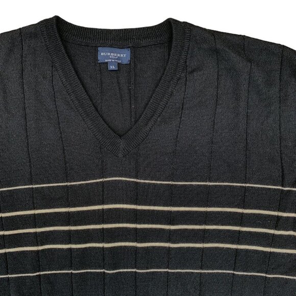 VINTAGE Burberry Golf Sweater XL Black - Picture 2 of 6